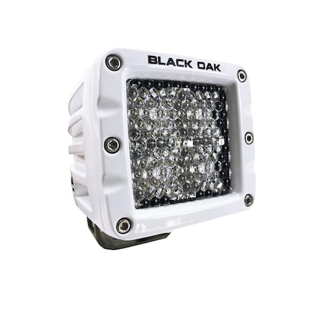 Black Oak Led Black Oak 2in Marine LED Pod Light - Diffused Optics - White Housing - Pro Series 3.0 2DM-POD10CR